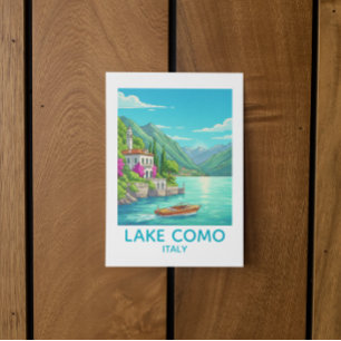 Reisillustratie van het meer van Como Italië uit h Briefkaart