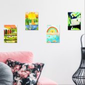 Reisillustraties Print Set (Woonkamer)