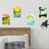 Reisillustraties Print Set (Slaapkamer)