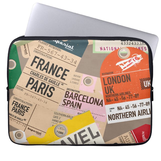 Reisjournaal Laptop Sleeve (Voorkant)