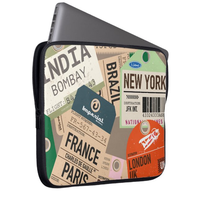 Reisjournaal Laptop Sleeve (Voorkant Rechts)