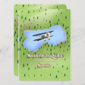 Reiskaart bij het meer van Sanabria in Spanje. (Voorkant / Achterkant)