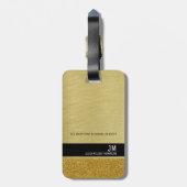 Reiskaart Gold Classy International Adventures Bagagelabel (Achterkant verticaal)