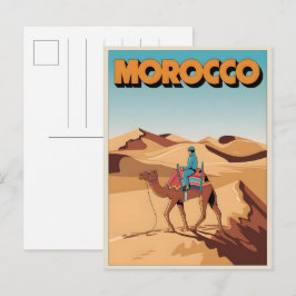 Reiskaart Marokko woestijn kameel cadeau Briefkaart