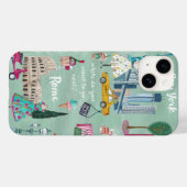 Reiskaart New York Rome | Iphone 6 plus Hoesje (Achterkant (horizontaal))