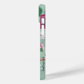 Reiskaart New York Rome | Iphone 6 plus Hoesje (Achterkant / Links)