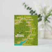 Reiskaart van de rivier de Severn Wales England (Staand voorkant)