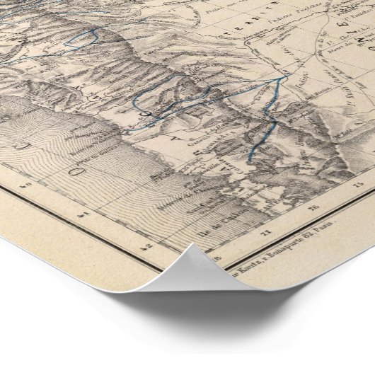 Reiskaart van Dr. V Martin de Moussy Poster (Hoek)