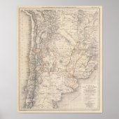 Reiskaart van Dr. V Martin de Moussy Poster (Voorkant)