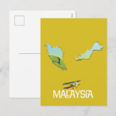 Reiskaart van Maleisië Feestdagenkaart (Voorkant / Achterkant)