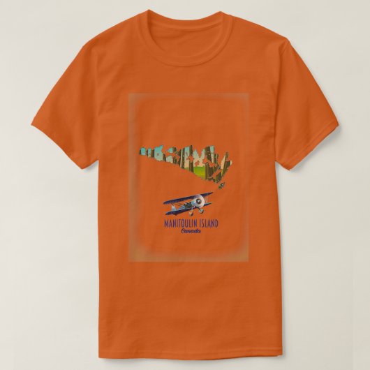 Reiskaart van Manitoulin Island Canada T-shirt (Design voorkant)