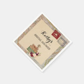 Reiskaart van miss naar Mrs Vrijgezellenfeest Napk Servetten (Hoek)