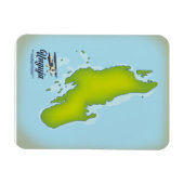 Reiskaart van Unguja Island Magneet (Horizontaal)