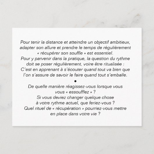 Reiskaart: Vertraag, adem! Briefkaart (Achterkant)