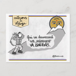 Reiskaart: Vertraag, adem! Briefkaart