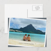  reiskaart voor huwelijksreis briefkaart (Voorkant / Achterkant)