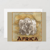  reiskaart voor Tiger-Afrika Briefkaart (Voorkant / Achterkant)
