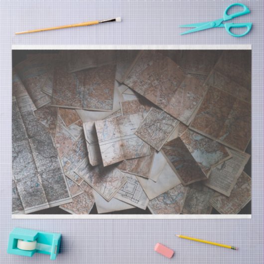 Reiskaarten 20x30-decoupage-achtergrond tissuepapier (Craft)