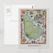  reiskaarten voor Barbado Briefkaart (Voorkant / Achterkant)