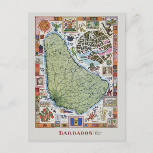  reiskaarten voor Barbado Briefkaart (Voorkant)