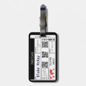 Reiskaartje : Bagage label (Achterkant verticaal)