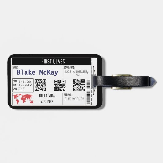 Reiskaartje : Bagage label (Achterkant horizontaal)