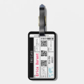 Reiskaartje : Bagage label (Achterkant verticaal)