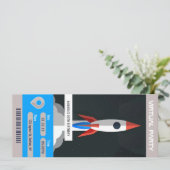 Reiskaartje met als thema 'Virthday Birthday Party Kaart (Staand voorkant)