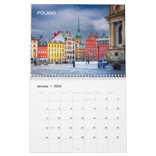Reiskalender voor 2025 kalender (Jan 2026)