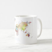 Reiskleurige wereldkaart mok (Voorkant rechts)