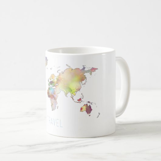 Reiskleurige wereldkaart mok (Voorkant rechts)