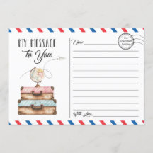 Reiskoffer Briefkaart Bericht Kaart