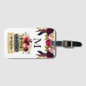 Reiskoffer met monogram bagage bagagelabel (Voorkant (horizontaal))