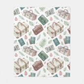 Reiskofferpatroon uit het verleden (1) fleece deken (Voorkant)