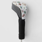 Reiskofferpatroon uit het verleden (1) golfheadcover (Schuin)