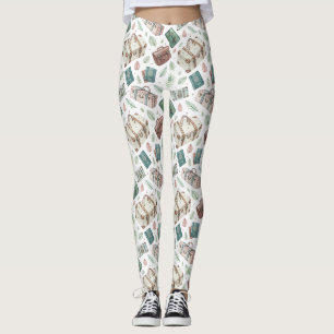 Reiskofferpatroon uit het verleden (1) leggings