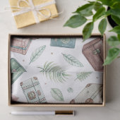 Reiskofferpatroon uit het verleden (1) tissuepapier (Geschenk)