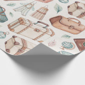 Reiskofferpatroon uit het verleden (2) cadeaupapier (Hoek)