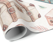 Reiskofferpatroon uit het verleden (2) cadeaupapier (Rol Hoek)