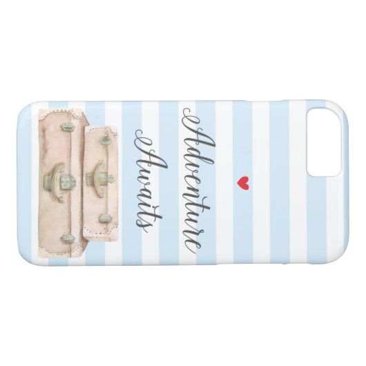 Reiskoffers iPhone 8 Hoesje - Adventure Awaits (Achterkant (Horizontaal))