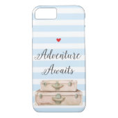 Reiskoffers iPhone 8 Hoesje - Adventure Awaits (Achterkant)