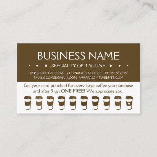 reiskoffiebeker - trouwerekkaart klantenkaartje (Achterkant)