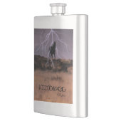 Reiskolf voor biotoop, met magnetisch "punt" heupfles (Links)