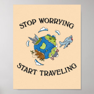 Reiskunst begint de wereld te bezoeken poster