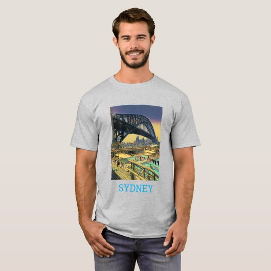 Reiskunst in Sydney Harbor Bridge T-shirt (Voorkant volledig)