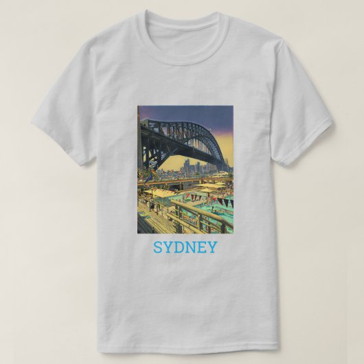 Reiskunst in Sydney Harbor Bridge T-shirt (Design voorkant)