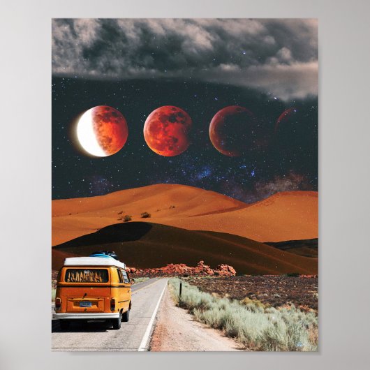 Reiskunst met lange reis poster (Voorkant)