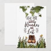 Reiskunst niet iedereen die wander kwijt is feestdagenkaart (Voorkant / Achterkant)