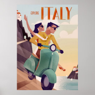 Reiskunst Ontdek Italië Poster