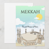 Reiskunst van de Grote Moskee van Mekka Feestdagenkaart (Voorkant / Achterkant)